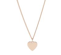 Fossil Necklace for Women Vintage Iconic, total length:18''+2''extension chain Rose Gold Stainless Steel Necklace, JF03021791