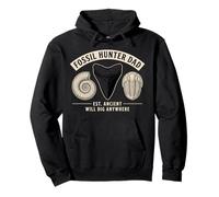 Fossil Hunter Dad Paleontology Megalodon Pullover Hoodie