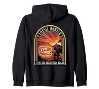 Fossil Hunter Living The Prehistoric Dream Fossils Zip Hoodie