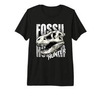 Fossil Hunter T-Rex Skull Rockhounding Paleontology Power Premium T-Shirt