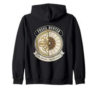 Fossil Hunter The Original Time Traveler Paleontology Zip Hoodie