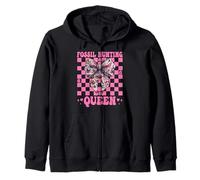 Fossil Hunting Queen Fossil Hunter Paleontologist Girl Mom Zip Hoodie