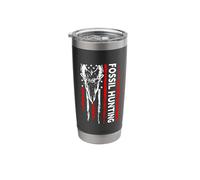 Fossil Hunting USA American Flag Stainless Steel Insulated Tumbler