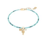 Fossil JA7319710 Women's Bracelet Brass Gold Blue Acrylic Beads 19.5 cm