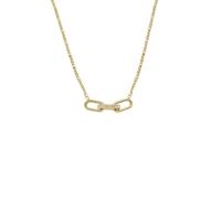 Fossil Jewellery Fossil Heritage D Link Gold Tone Stainless Steel Necklace 40cm + 5cm
