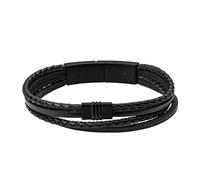Fossil JF03098001 Bracelet Leather JF03098001 - Man Black