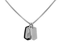 FOSSIL Men's Stainless steel with lobster clasp closure Dog tag necklace