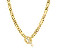 Fossil JF04956710 Gold Tone T-Bar Necklace - J49418