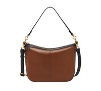 Fossil Women's Jolie Leather Crossbody Purse Handbag for Women, Brown/Black Trim (Model: Zb11093199)