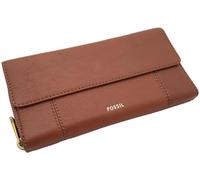 Fossil Jori RFID Flap Clutch Wallet Purse in Medium Brown SWL3009210