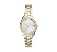 Fossil Ladies 32.00mm Quartz Watch with Gold Analogue dial and Two Tone Metal Bracelet Strap ES4319