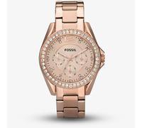 Fossil Ladies Riley Rose Gold Tone Multifunction Watch ES2811