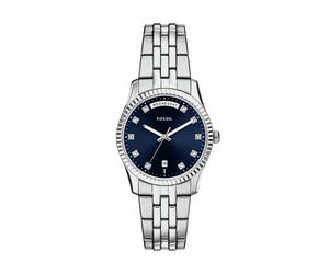 Fossil Ladies Scarlette Blue Dial Stainless Steel Watch