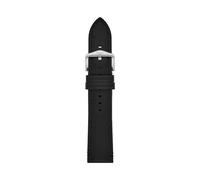 Fossil Litehide Men's Leather Bracelet, 22 mm, Black and silver, 22 mm, Casual