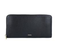 Fossil Logan Wallet RFID protection Genuine Leather 19 cm black