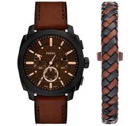 Fossil Men's Analog Quartz Watch with Leather Strap FS6102SET