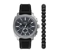 Fossil Machine Men's 42MM Silver-Tone Stainless Steel Watch, FS6145SET