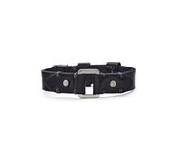 Fossil Machine Men's Black Leather Bracelet, JF04946040