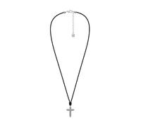 Fossil Machine Men's Black Leather Necklace, JF05006040