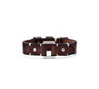 Fossil Machine Men's Brown Leather Bracelet, JF04942040