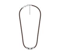 Fossil Machine Men's Brown Leather Necklace, JF05007998