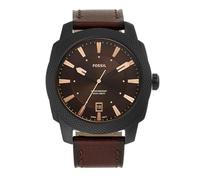 FOSSIL Machine Watch for Men, Quartz Three Hand Date Movement with Stainless Steel or Leather Strap