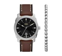 FOSSIL Men's Analog Quartz Watch with Leather Strap FS6081SET