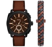 Fossil Men's Analog Quartz Watch with Leather Strap FS6102SET
