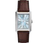 Fossil Watches Fossil Gents Carraway Blue Dial Brown Croco Leather Strap Watch