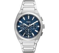 Fossil FS6104 Everett Chronograph Stainless Steel Blue Dial Bracelet - W10402