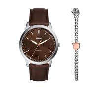 Fossil Men's Analogue Quartz Watch with Leather Strap FS6019SET