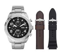 Fossil Men's Analogue Quartz Watch with Stainless Steel Strap FS5968SET, Silver, Classic, Silver, Classic