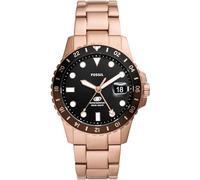 Fossil Blue GMT Rose Gold-Tone Stainless Steel Watch, One Colour, Men One Colour