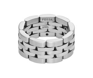 Fossil Men's Arden Silver Stainless Steel Ring, JF048260409
