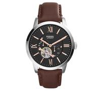 Fossil Men's Automatic Brown Leather Strap Watch