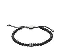 Fossil Men's Beaded Bracelet Color: Black (Model: JF02887040)