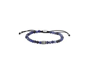 Fossil Men's Beaded Sodalite Bracelet Color: Blue (Model: JF04414040)