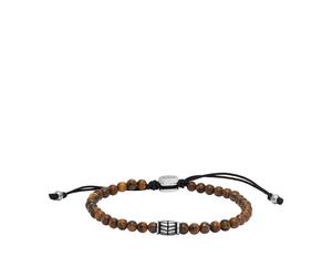 Fossil Men's Beaded Tigers Eye Bracelet Color: Brown (Model: JF04413040)