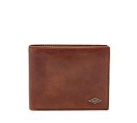 Fossil Men's Bifold Coin Pocket Travel Accessory-Bi-Fold Wallet, Dark Brown, One Size