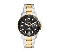 Fossil Men's Blue Quartz Stainless Steel Three-Hand Watch Color: Two Tone/Black Taper (Model: FS6031)