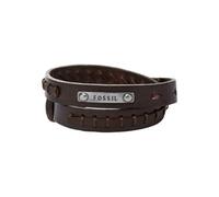 Fossil Bracelet for Men Vintage Casual, Double wrap total length: 480mm brown Leather Bracelet, JF87354040