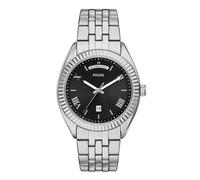 Fossil Men's Campbell Black Dial Three Hand Day & Date Stainless Steel Bracelet Watch