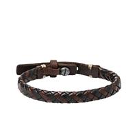 Fossil Men's Casual Stainless Steel and Genuine Leather Bracelet for Men