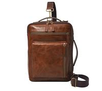 Fossil Men's Convertible Backpack Buckner Commuter, Cognac, Small