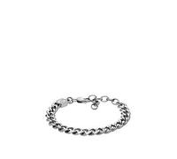 Fossil Men's Ellis Core Chains Stainless Steel Chain Bracelet, JF04615040, Silver, Men Ilver