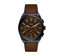 Fossil Men's Everett Chronograph Brown Leather Watch