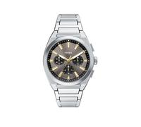 Fossil Men's Everett Chronograph Stainless Steel Watch, FS6128, Silver, Men Ilver