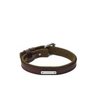 Fossil Everett Men's Brown Leather Bracelet, JA7315998