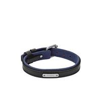 Fossil Everett Men's Black Leather Bracelet, JA7316998