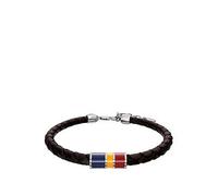 Fossil Everett Men's Brown Leather Bracelet, JF05023040